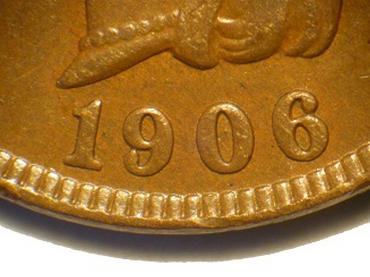 1906 RPD-057 - Indian Head Penny - Photo by David Poliquin